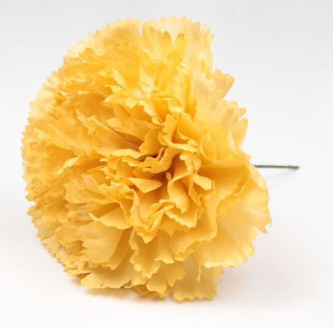 Flamenco Artificial Carnations. Sevilla Model. Mustard